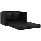 vidaXL Bodensofa mit Schlaffunktion Schwarz 112x174x55 cm Kunstleder