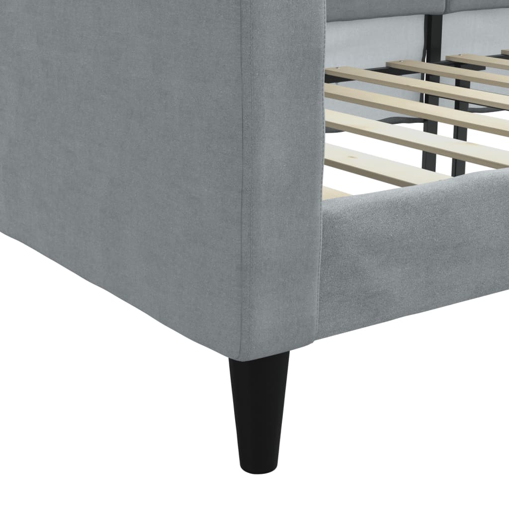 vidaXL Tagesbett Hellgrau 80x200 cm Stoff