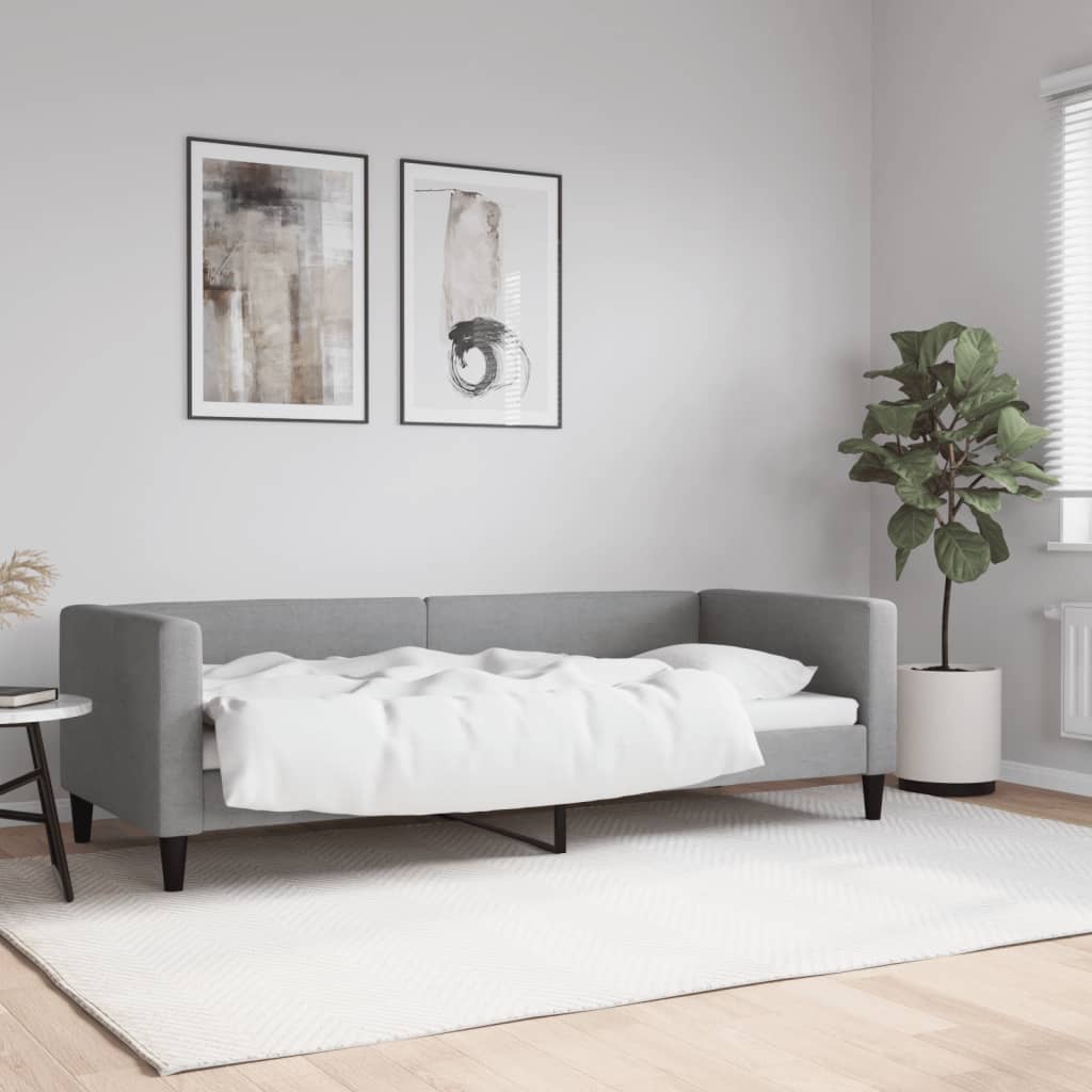 vidaXL Tagesbett Hellgrau 80x200 cm Stoff