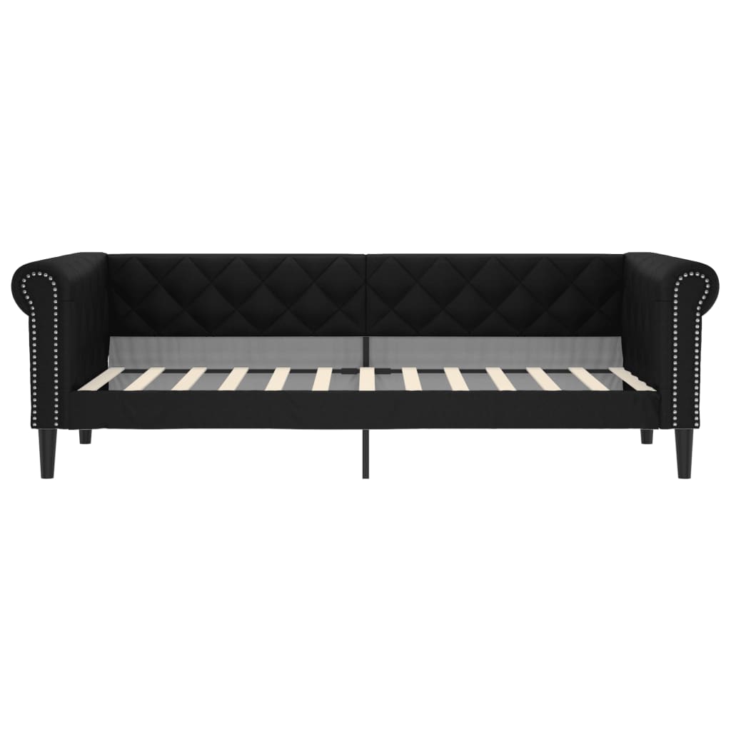 vidaXL Tagesbett Schwarz 80x200 cm Kunstleder