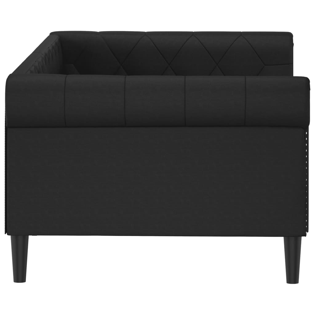 vidaXL Tagesbett Schwarz 80x200 cm Kunstleder