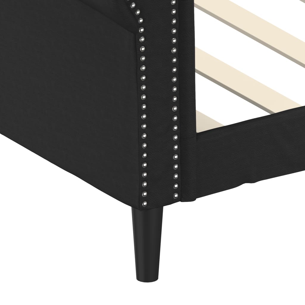 vidaXL Tagesbett Schwarz 80x200 cm Kunstleder