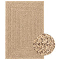vidaXL Teppich ZIZUR 200x290 cm Jute-Optik Indoor und Outdoor