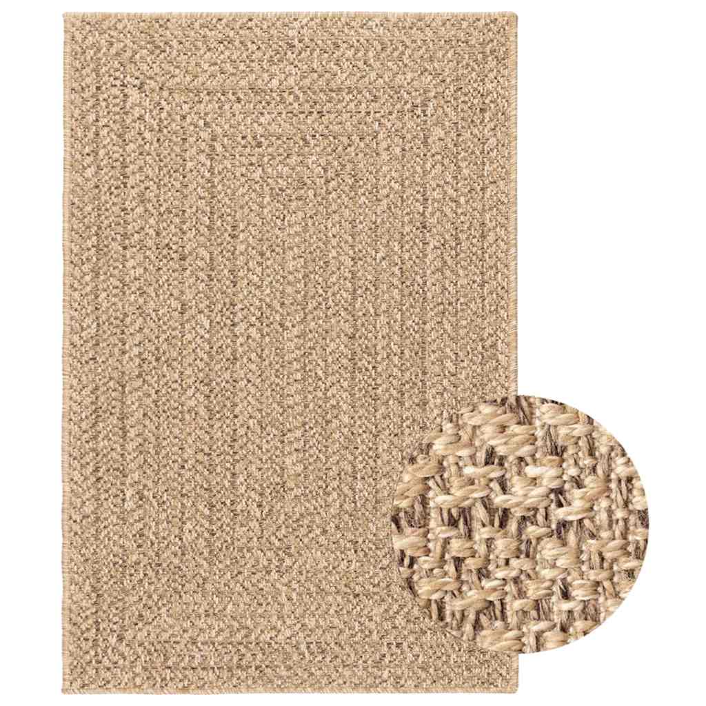 vidaXL Teppich ZIZUR 200x290 cm Jute-Optik Indoor und Outdoor