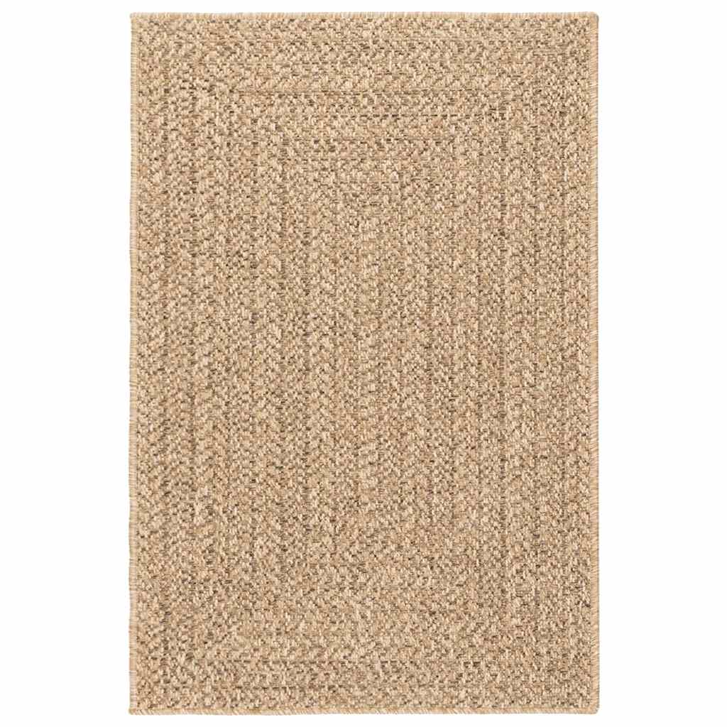 vidaXL Teppich ZIZUR 200x290 cm Jute-Optik Indoor und Outdoor
