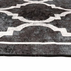 vidaXL Teppich Waschbar Schwarz und Weiß 80x150 cm