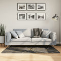 vidaXL Teppich Waschbar Schwarz und Golden 80x150 cm