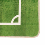 vidaXL Kinderteppich Grün 160x230 cm Fußballfeld Waschbar