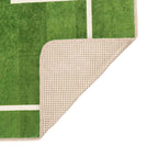 vidaXL Kinderteppich Grün 160x230 cm Fußballfeld Waschbar