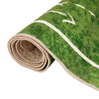 vidaXL Kinderteppich Grün 160x230 cm Fußballfeld Waschbar
