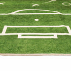 vidaXL Kinderteppich Grün 160x230 cm Fußballfeld Waschbar