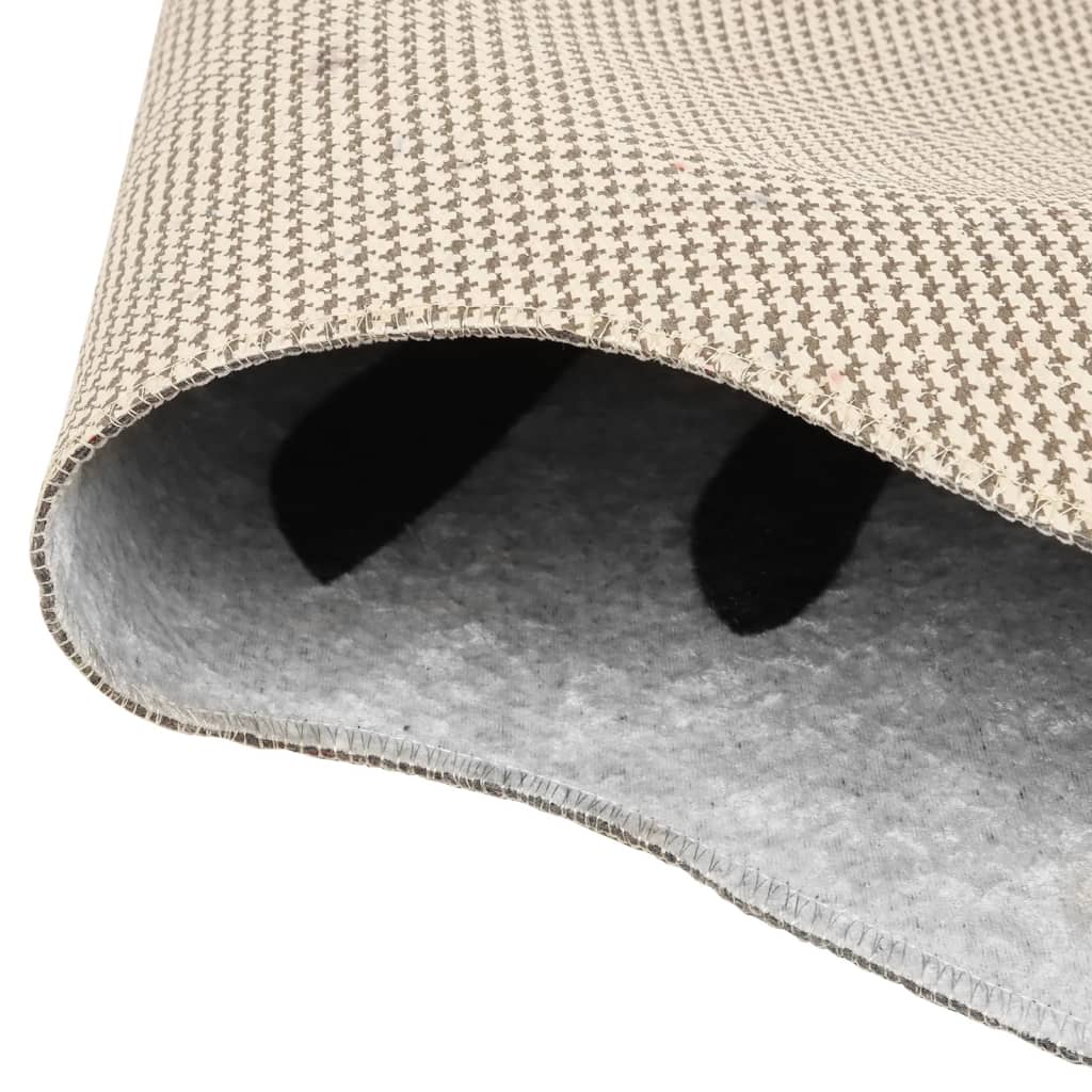 vidaXL Teppich Schwarz Weiß 120x170 cm Zebramuster Waschbar