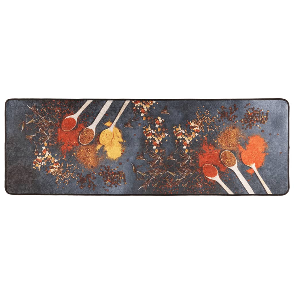 vidaXL Küchenteppich Mehrfarbig 60x180 cm Waschbar