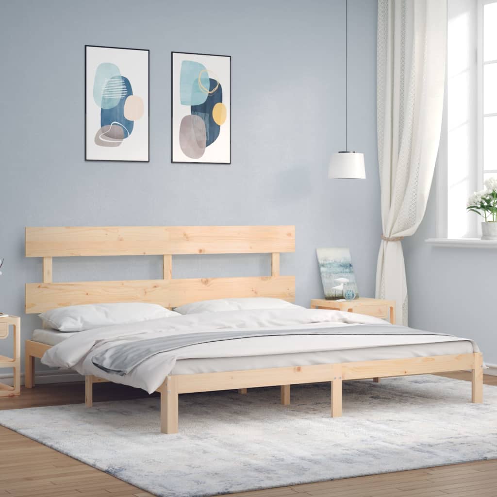 vidaXL Massivholzbett ohne Matratze 200x200 cm Kiefer