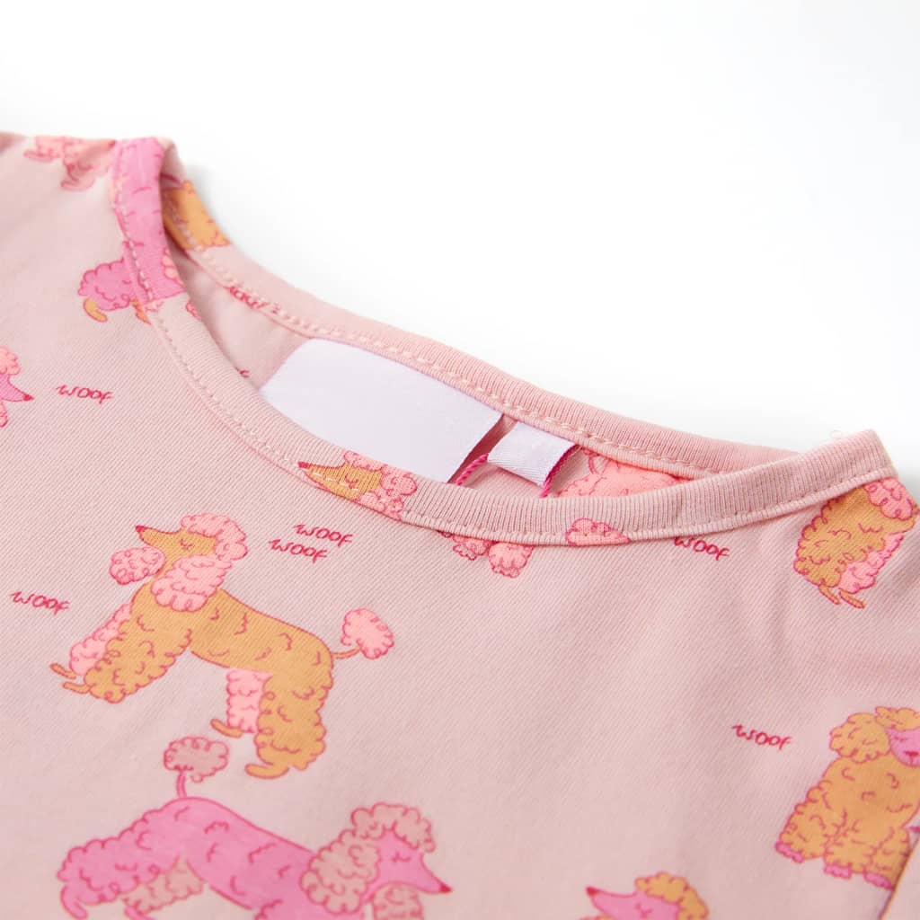 Kinderpyjama mit Kurzen Ärmeln Hellrosa 104