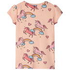 Kinderpyjama mit Kurzen Ärmeln Hellorange 104