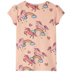 Kinderpyjama mit Kurzen Ärmeln Hellorange 116