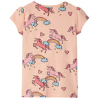 Kinderpyjama mit Kurzen Ärmeln Hellorange 128