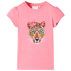 Kinder-T-Shirt Neonrosa 116