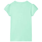 Kinder-T-Shirt Knallgrün 116
