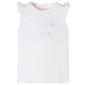 Kinder-T-Shirt mit Rüschenärmeln Weiß 104