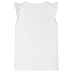 Kinder-T-Shirt mit Rüschenärmeln Weiß 104