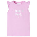 Kinder-T-Shirt mit Rüschenärmeln Lila 128