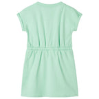 Kinderkleid mit Kordelzug Knallgrün 104