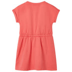 Kinderkleid mit Kordelzug Korallenrosa 140