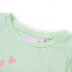 Kinder-T-Shirt mit Rüschenärmeln Zartgrün 116