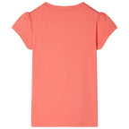 Kinder-T-Shirt mit Flügelärmeln Korallenrosa 116