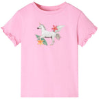 Kinder-Kurzarmshirt Hellrosa 116