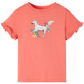 Kinder-Kurzarmshirt Korallenrosa 116