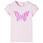 Kinder-T-Shirt mit Flügelärmeln Zartrosa 104