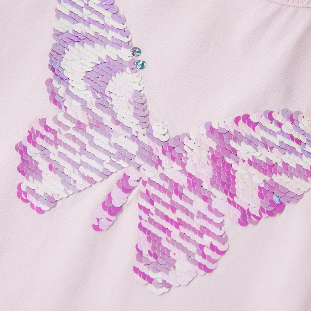 Kinder-T-Shirt mit Flügelärmeln Zartrosa 104