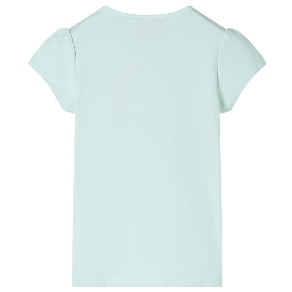 Kinder-T-Shirt mit Flügelärmeln Helles Minzgrün 128
