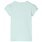 Kinder-T-Shirt mit Flügelärmeln Helles Minzgrün 128