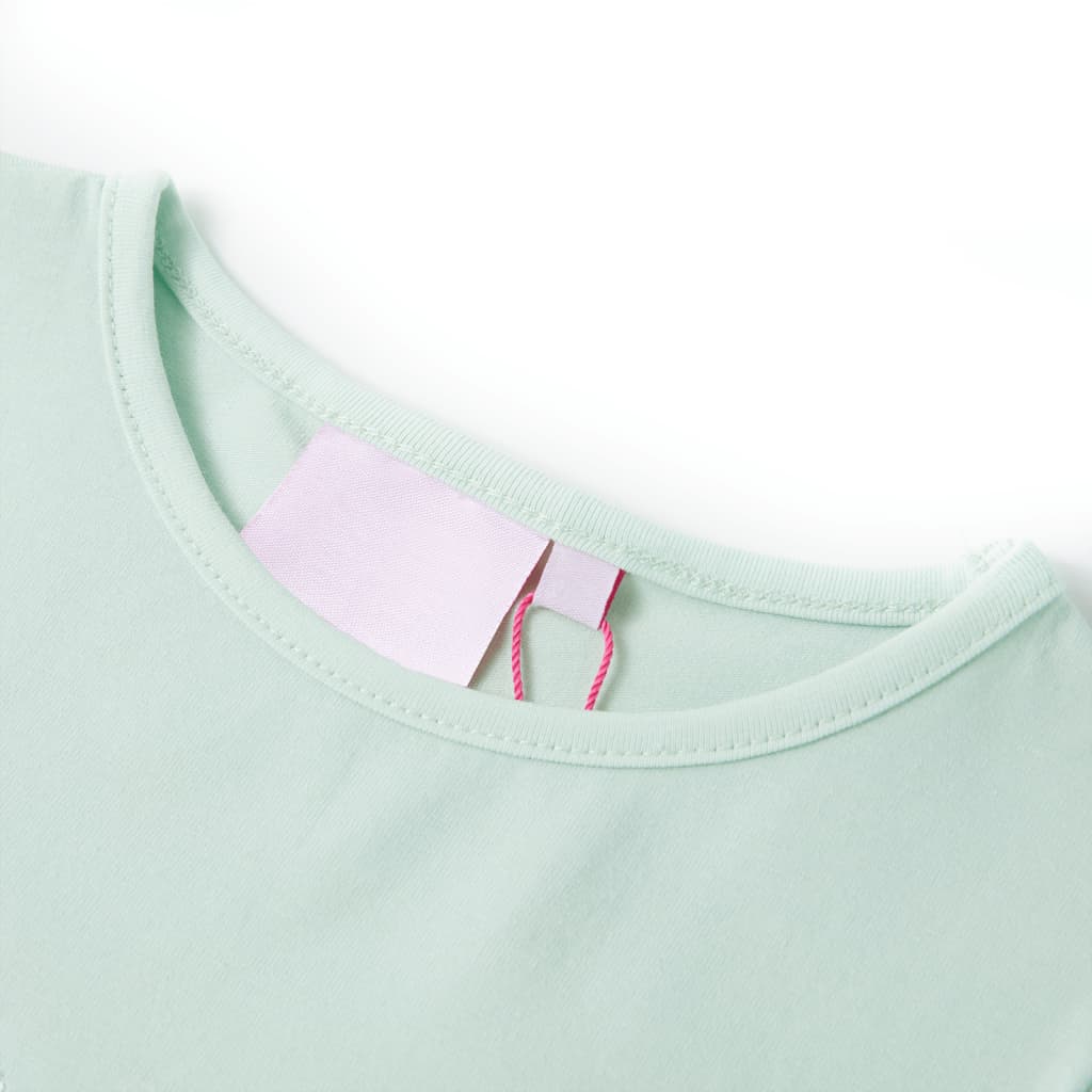 Kinder-T-Shirt mit Flügelärmeln Helles Minzgrün 140