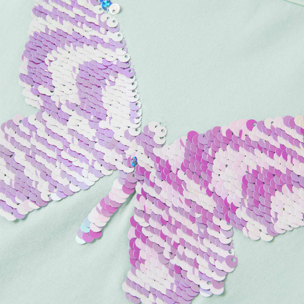 Kinder-T-Shirt mit Flügelärmeln Helles Minzgrün 140