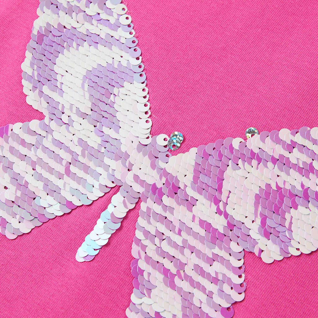 Kinder-T-Shirt mit Flügelärmeln Dunkelrosa 104