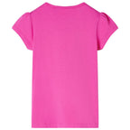 Kinder-T-Shirt mit Flügelärmeln Dunkelrosa 116