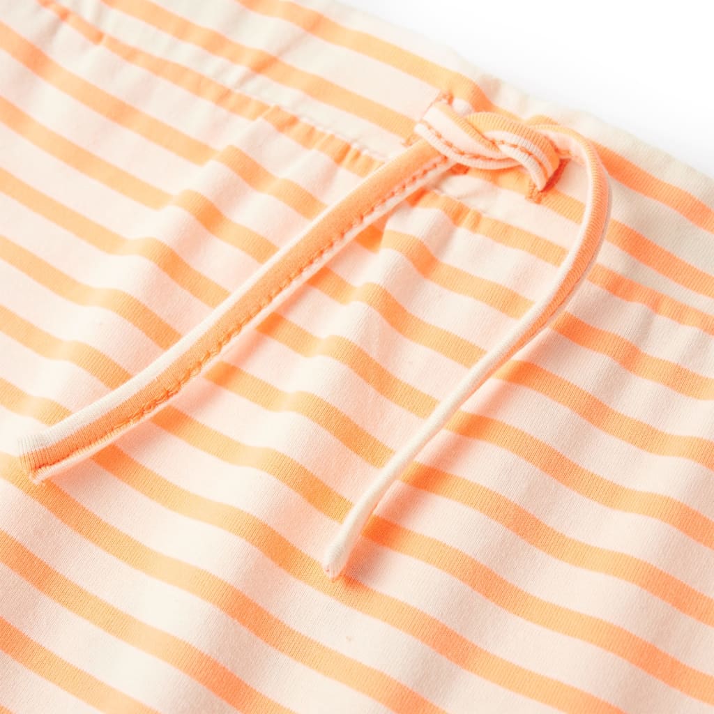 Kinderrock mit Streifen Gerade Neonorange 140