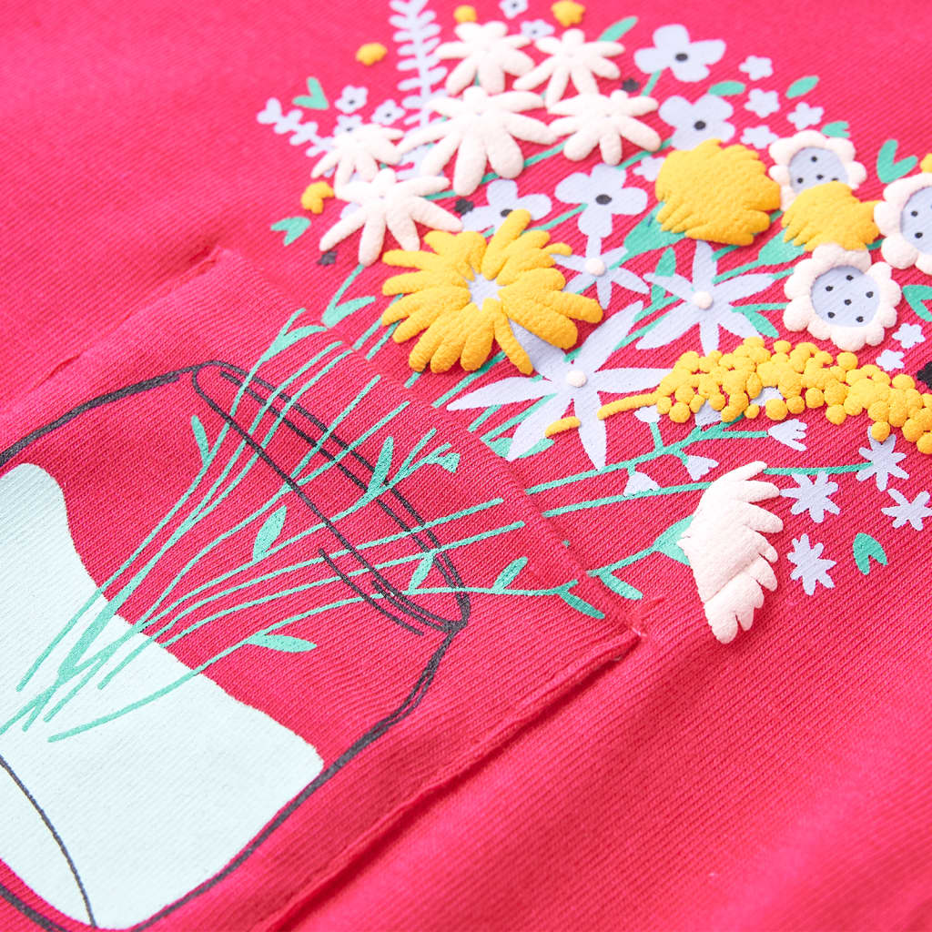 Kinder-T-Shirt Knallrosa 128