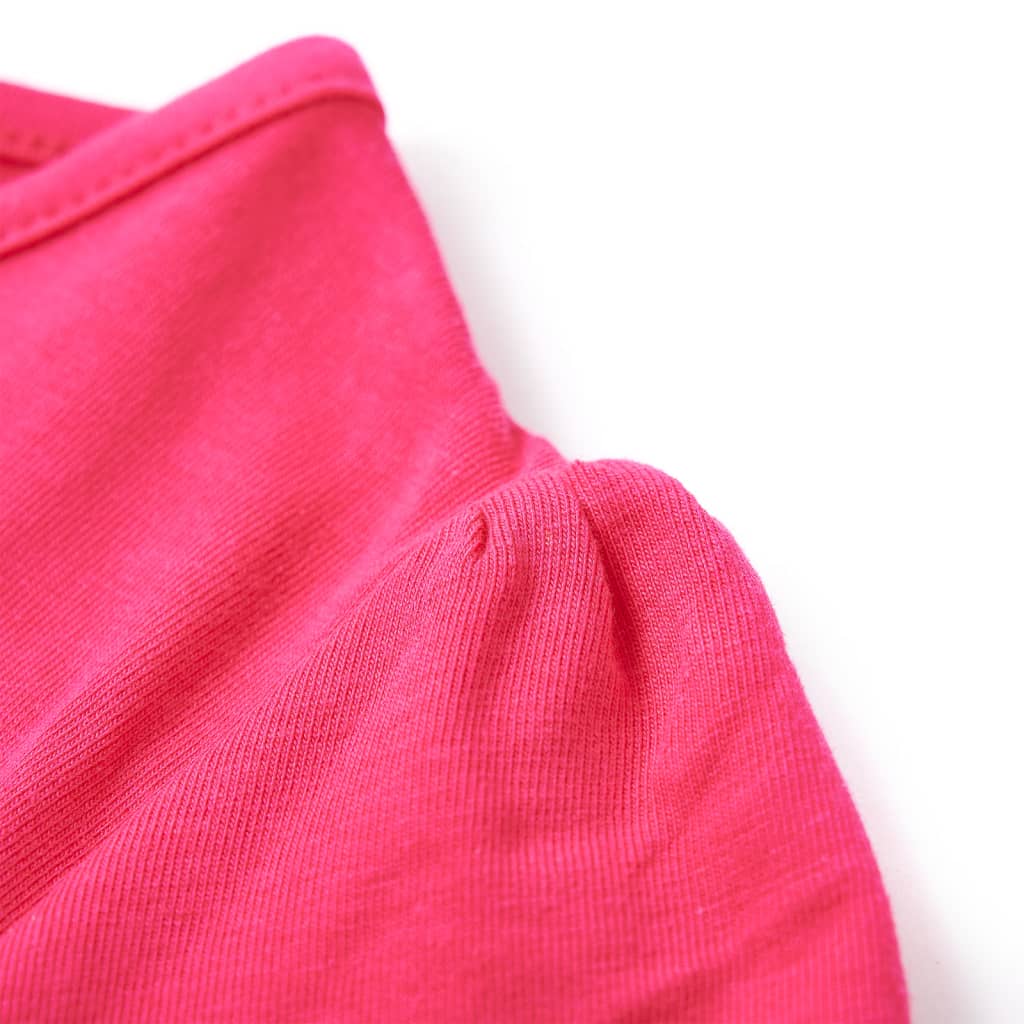 Kinder-T-Shirt Knallrosa 128