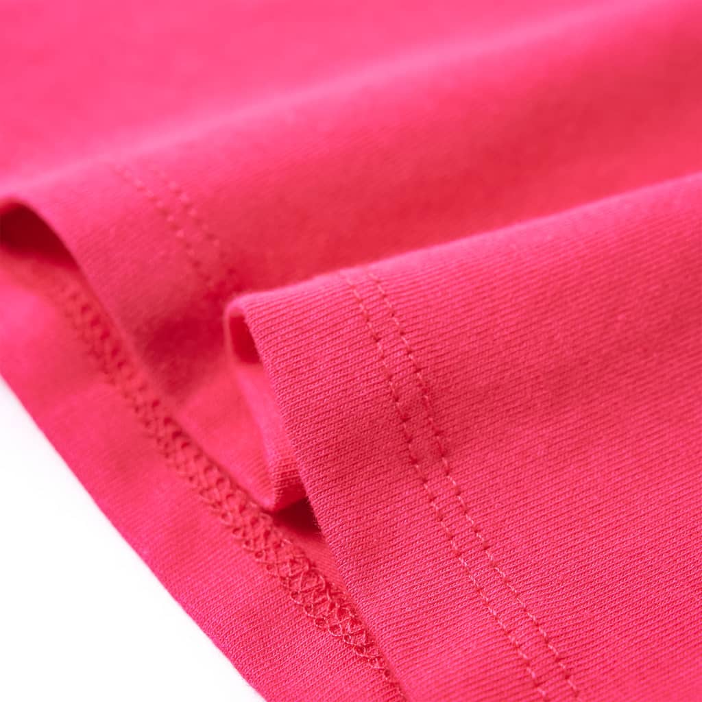 Kinder-T-Shirt Knallrosa 128