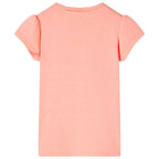 Kinder-T-Shirt Neonkoralle 116