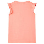Kinder-T-Shirt Neonkoralle 128