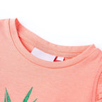 Kinder-T-Shirt Neonkoralle 128