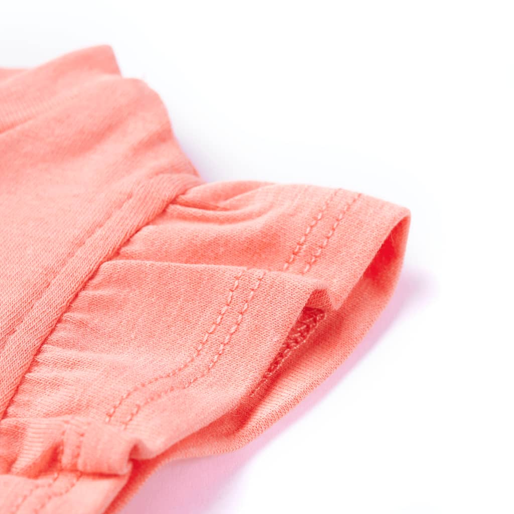 Kinder-T-Shirt Neonkoralle 128