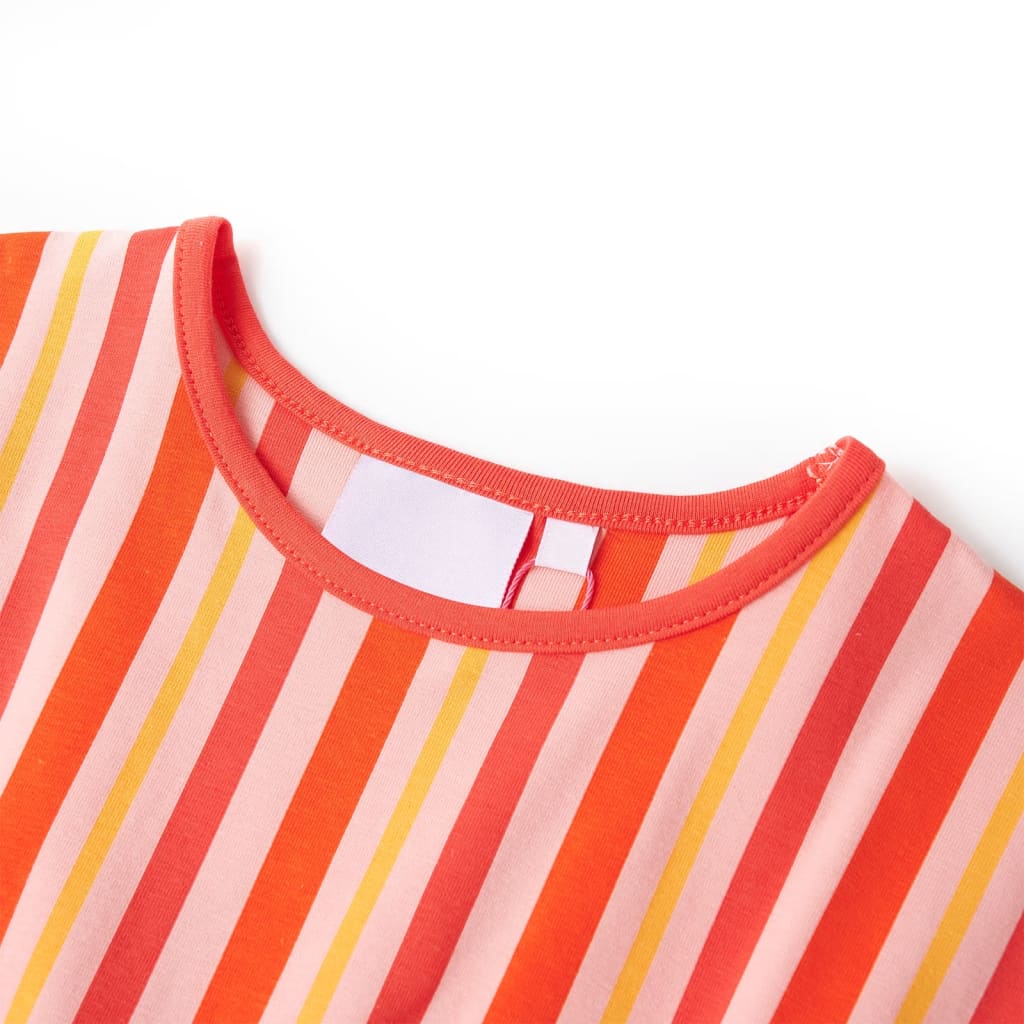 Kinderkleid mit Kordelzug Rosa und Rot 116